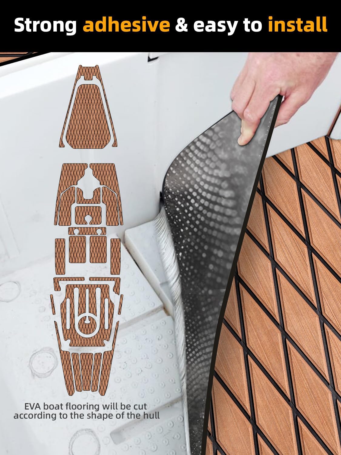 FOCEAN self-adhesive flooring installation detail