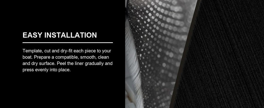 FOCEAN Black Brushed EVA Boat Flooring — installation product detail