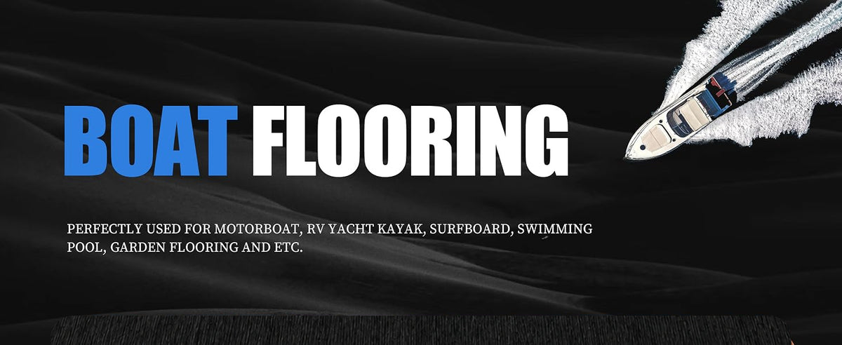 FOCEAN Black Brushed EVA Boat Flooring — intro product detail