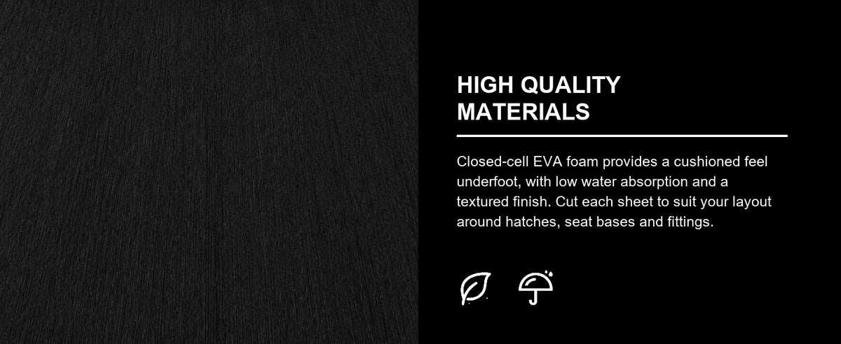 FOCEAN Black Brushed EVA Boat Flooring — material product detail