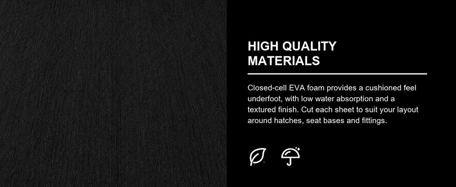 FOCEAN Black Brushed EVA Boat Flooring — material product detail