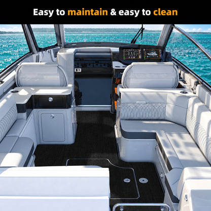 FOCEAN Black Brushed EVA Boat Flooring — gallery-5