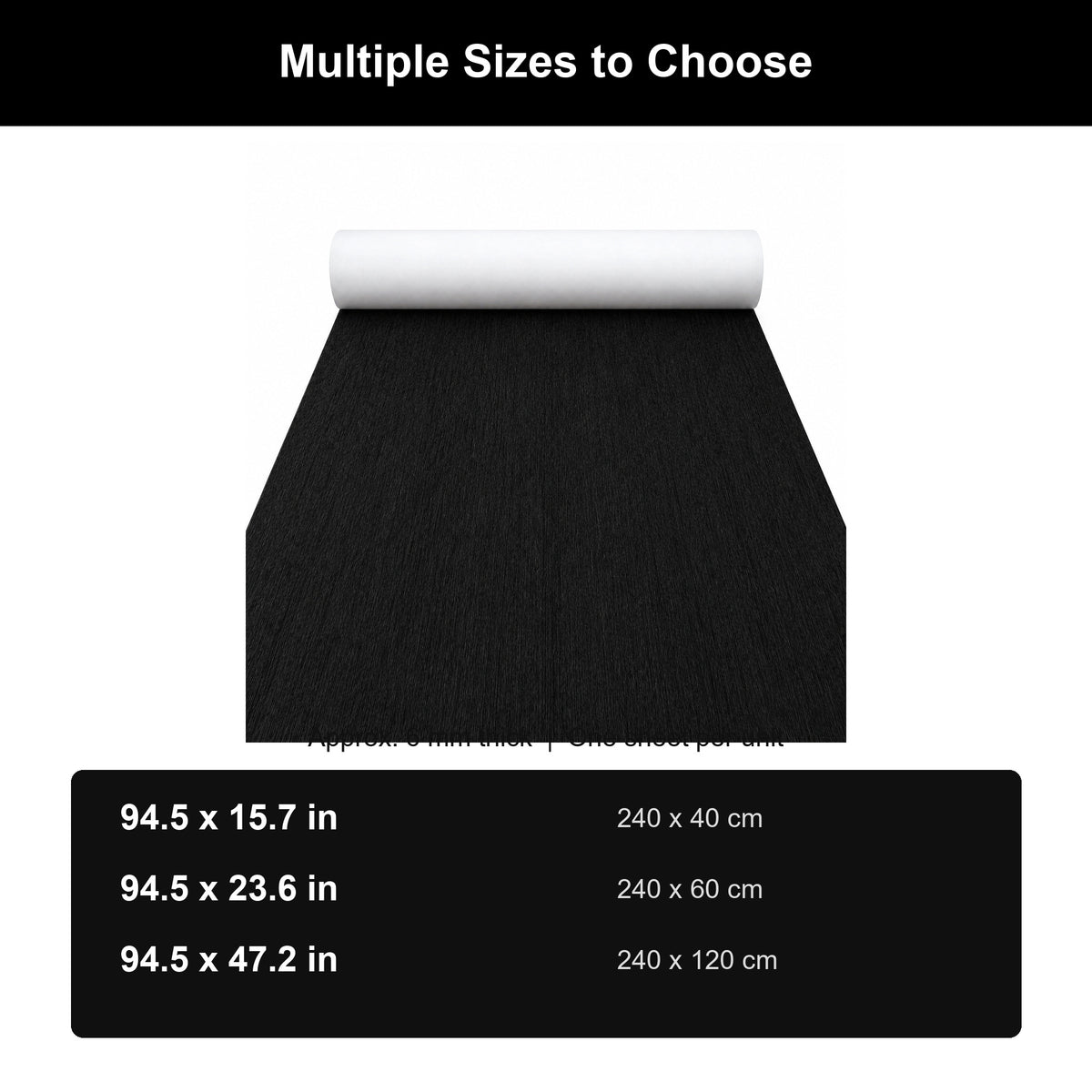 FOCEAN Black Brushed EVA Boat Flooring — gallery-6