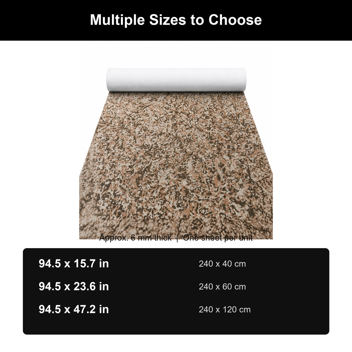 FOCEAN Gravel Camo Brushed EVA Boat Flooring — gallery-6
