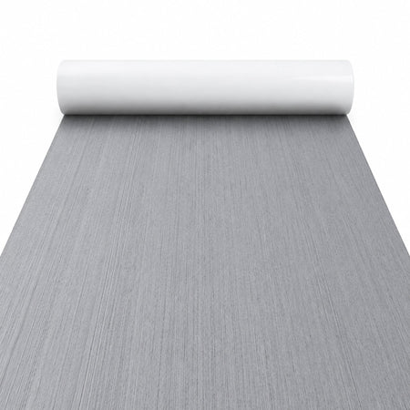 FOCEAN grey brushed EVA foam boat flooring sheet with black backing on a white background