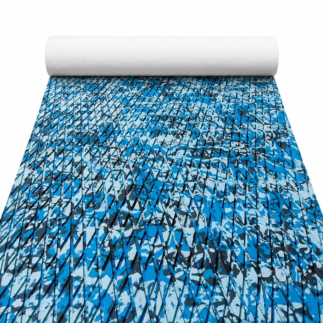 FOCEAN Ocean Camo Small Diamond EVA Boat Flooring — product color and surface view