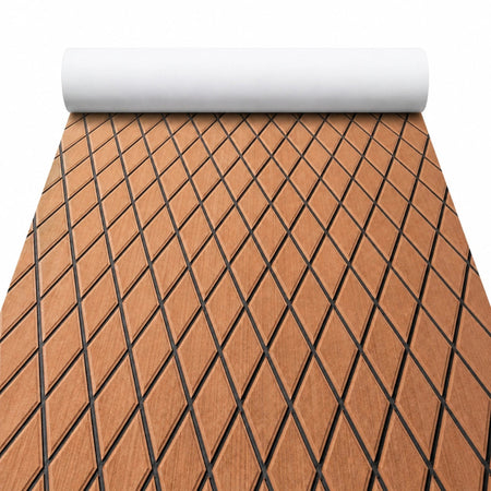 FOCEAN Brown Black Diamond EVA Boat Flooring — product color and surface view
