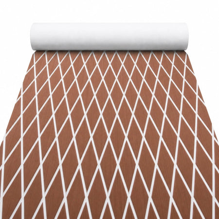 FOCEAN Brown White Diamond EVA Boat Flooring — product color and surface view
