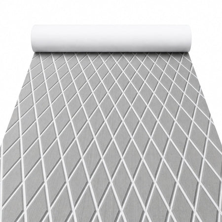FOCEAN Grey White Diamond EVA Boat Flooring — product color and surface view