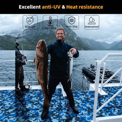 Ocean camo brushed EVA flooring — product view