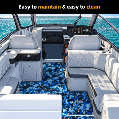 Ocean camo brushed EVA flooring — product view
