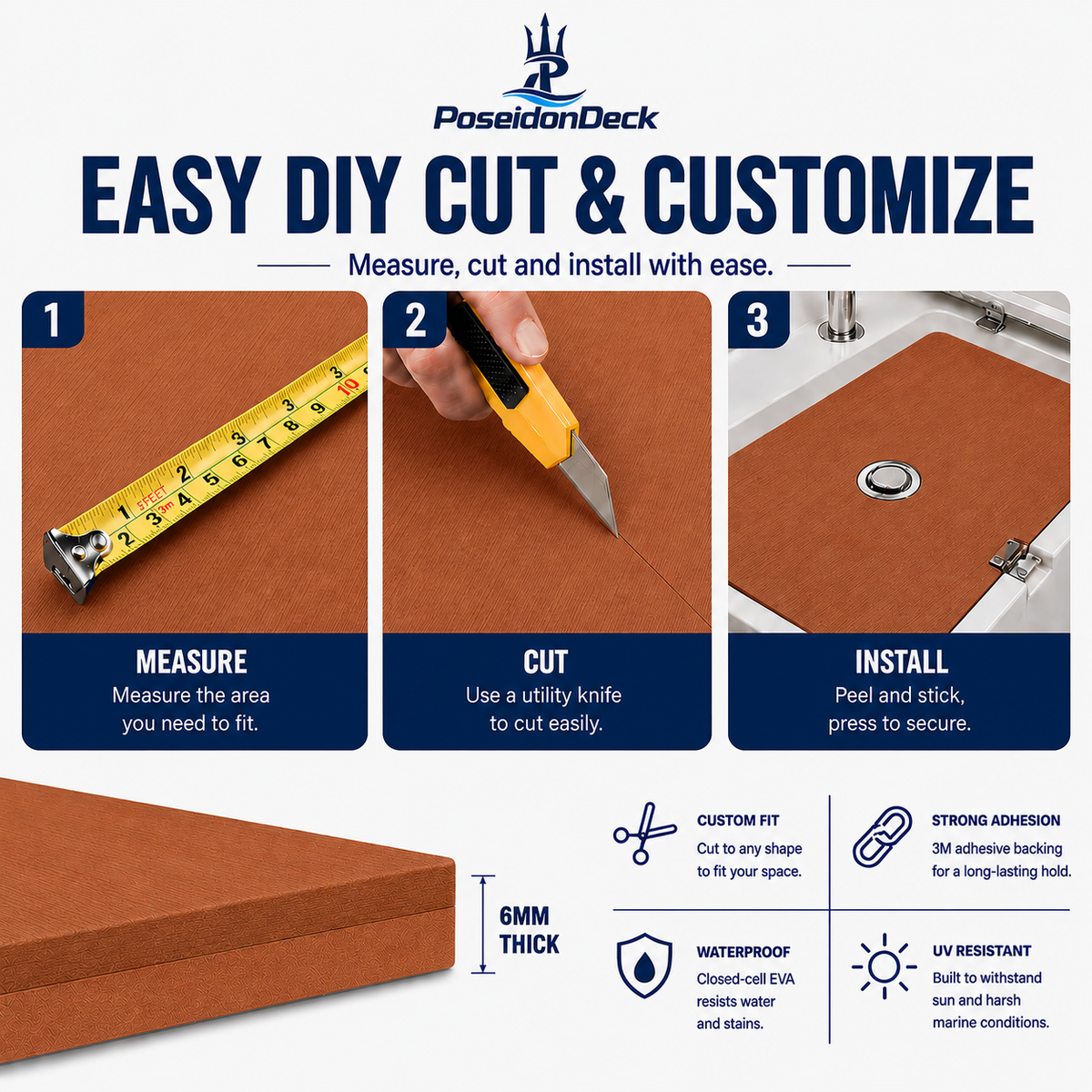 FOCEAN EVA foam boat flooring — product detail