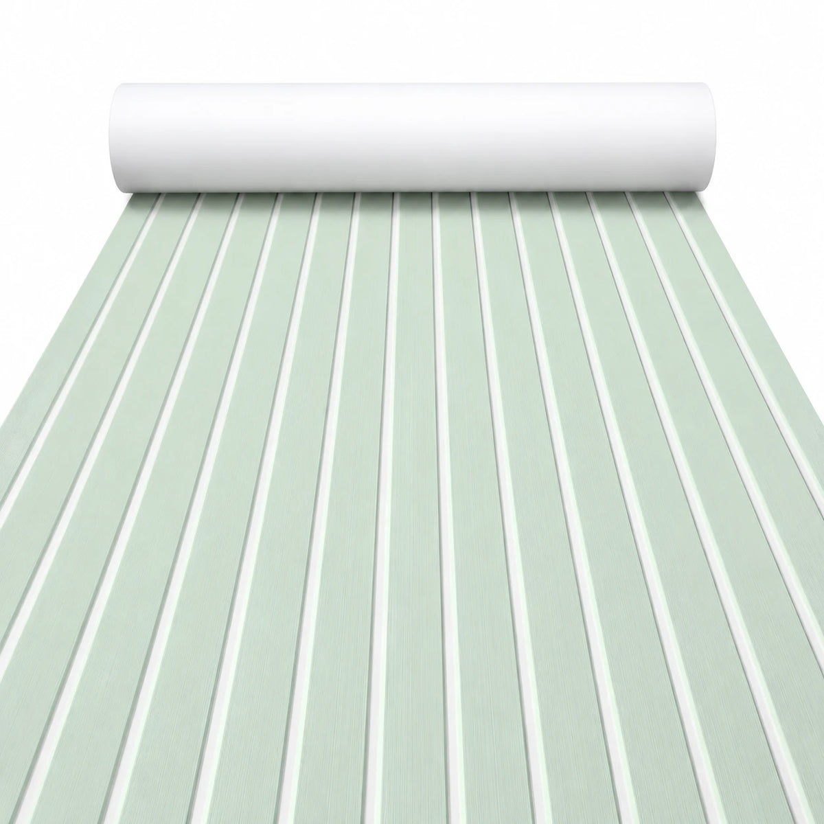 FOCEAN Glass Green White Stripe EVA flooring — white-background product image