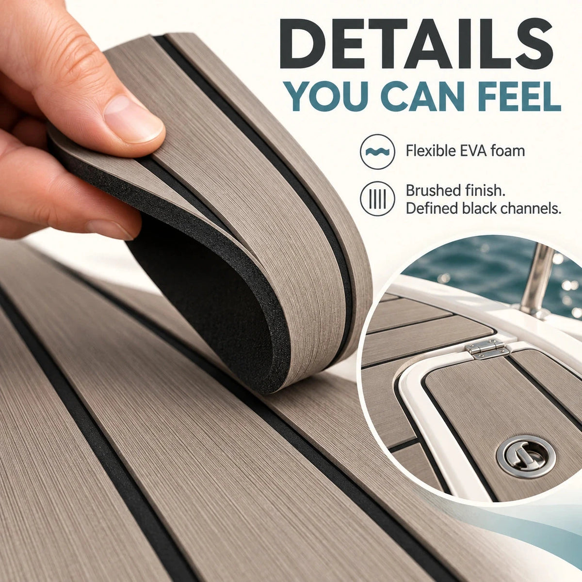 FOCEAN Muddy Grey Black Stripe EVA flooring — original detail 3