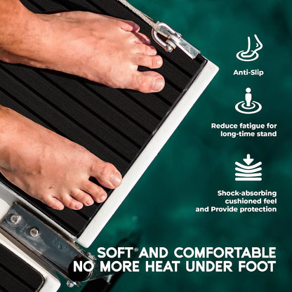 Black Grooved EVA Boat Flooring — original FOCEAN product image 4