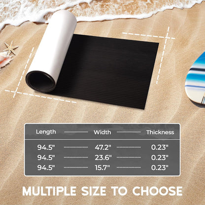 Black Grooved EVA Boat Flooring — original FOCEAN product image 6