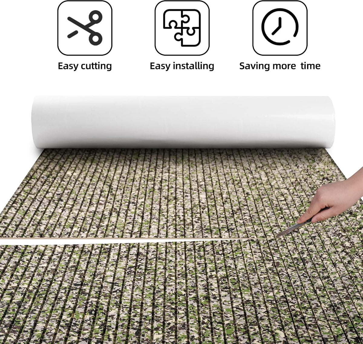 Jungle Camo Grooved EVA Boat Flooring — original FOCEAN product image 2