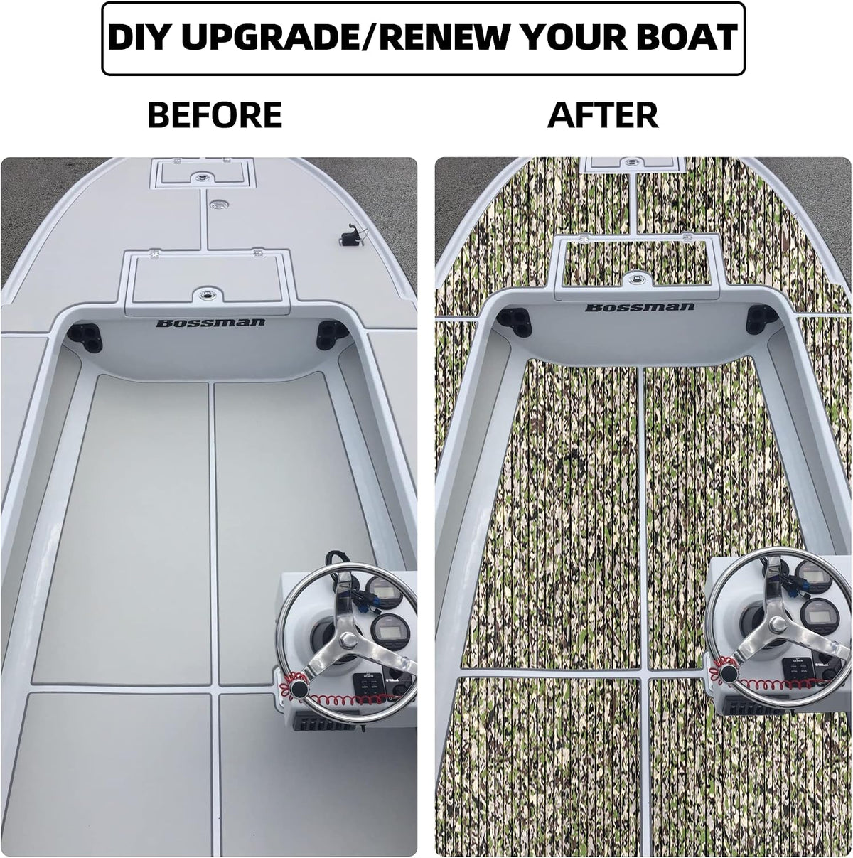 Jungle Camo Grooved EVA Boat Flooring — original FOCEAN product image 7