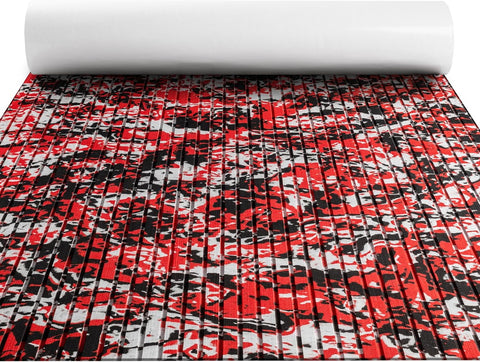 Speed Red Grooved EVA Boat Flooring — original FOCEAN product image 1