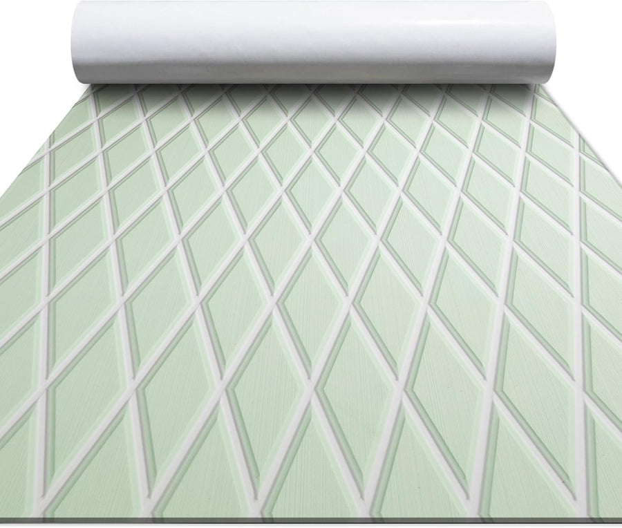 FOCEAN Seafoam Green With White Lines boat flooring – image 1