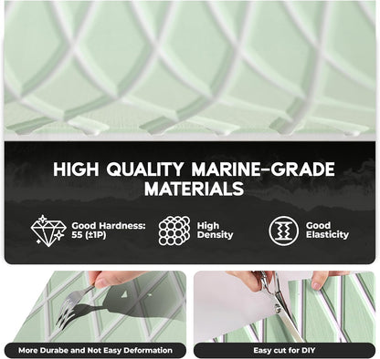 FOCEAN Seafoam Green With White Lines boat flooring – image 2
