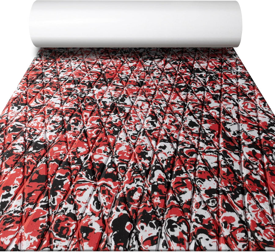 FOCEAN Diamond-Camo Red boat flooring – image 1