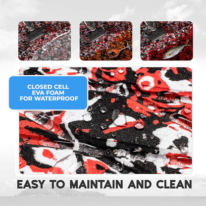 FOCEAN Diamond-Camo Red boat flooring – image 5