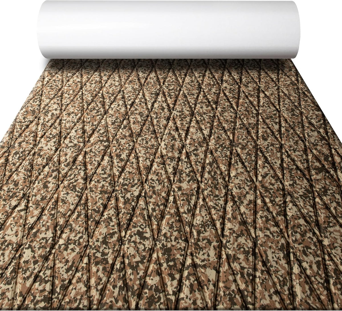 FOCEAN Diamond-Camo Brown boat flooring – image 1