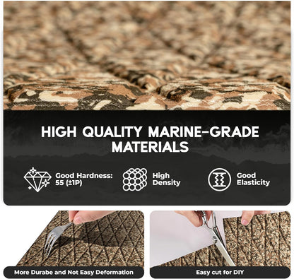FOCEAN Diamond-Camo Brown boat flooring – image 3