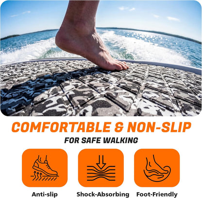 FOCEAN Diamond-Camo White&Black boat flooring – image 4