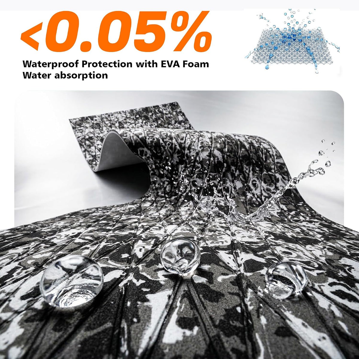 FOCEAN Diamond-Camo White&Black boat flooring – image 6