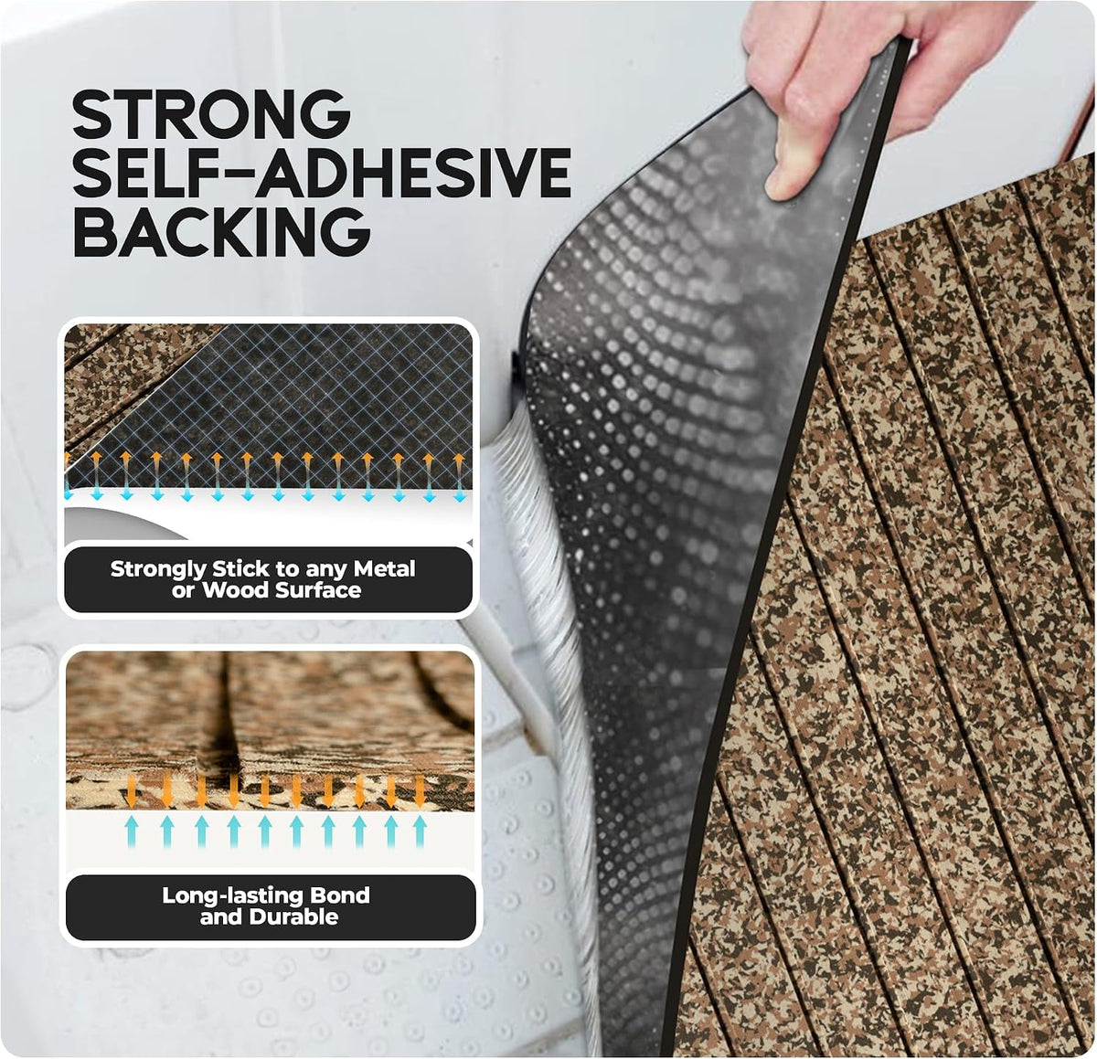 FOCEAN Stripe-Camo Brown boat flooring – image 3
