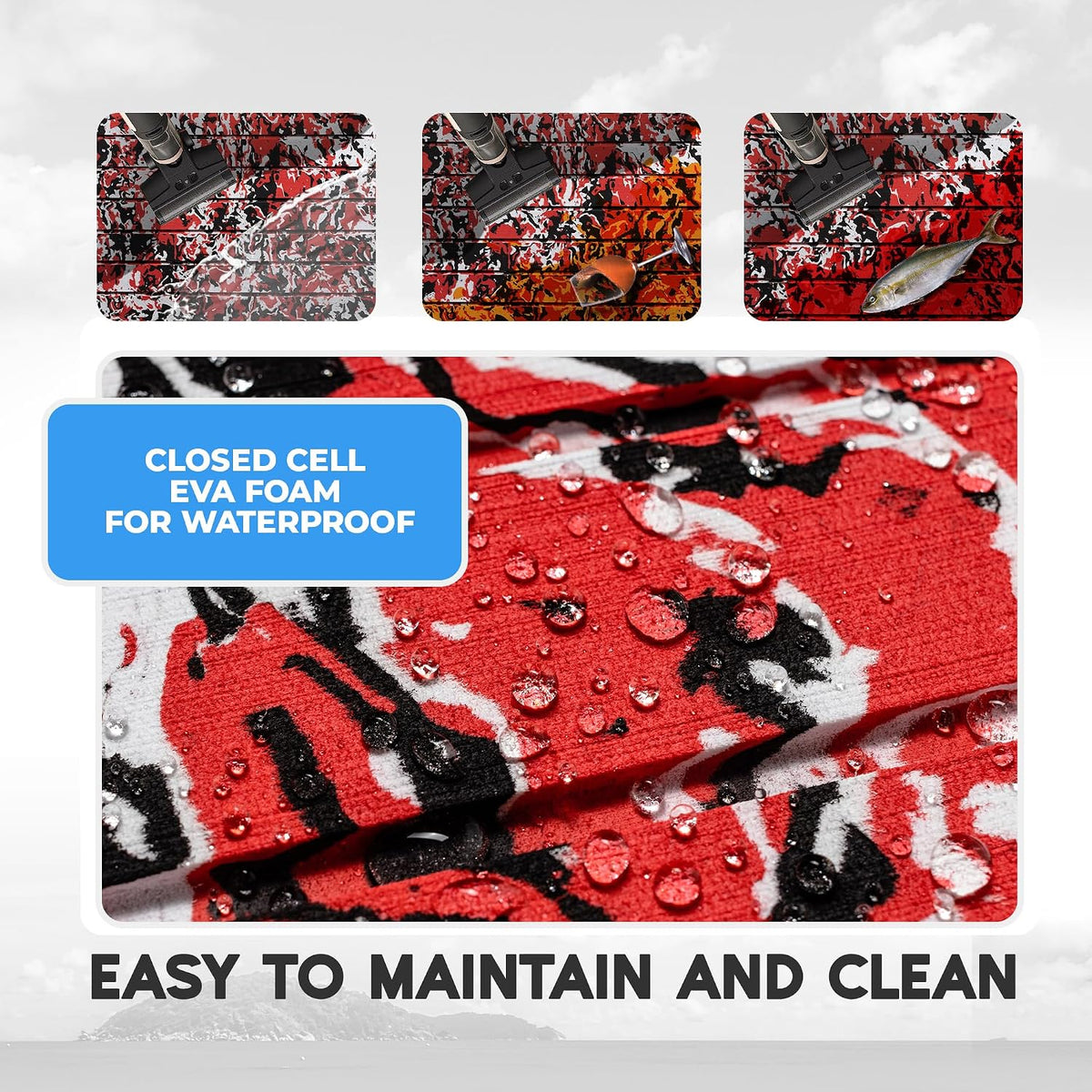 FOCEAN Stripe-Camo Red boat flooring – image 7
