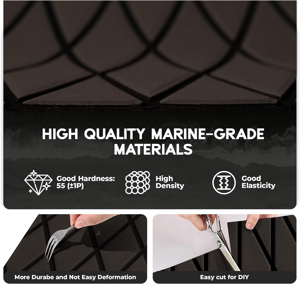 FOCEAN Chocolate With Black Lines boat flooring – image 2