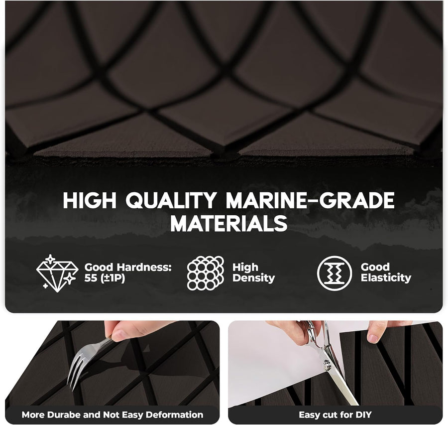 FOCEAN Chocolate With Black Lines boat flooring – image 2