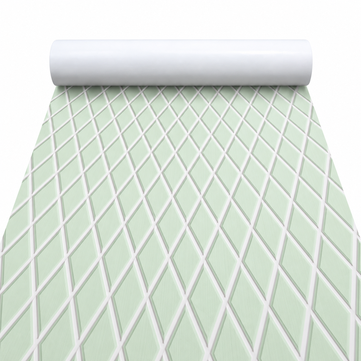 FOCEAN Seafoam Green White Diamond EVA Boat Flooring — white-background product image