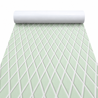 FOCEAN Seafoam Green White Diamond EVA Boat Flooring — white-background product image