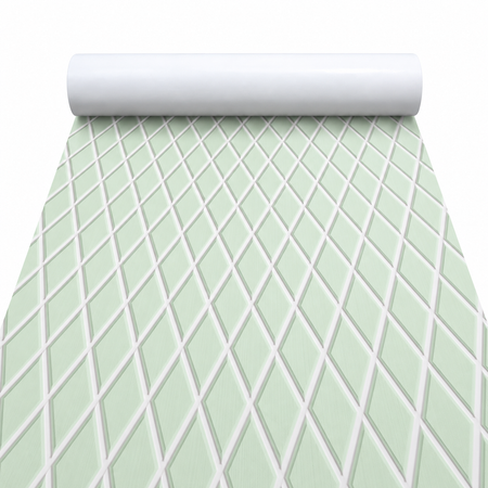 FOCEAN Seafoam Green White Diamond EVA Boat Flooring — white-background product image