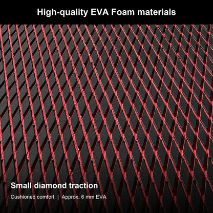 FOCEAN Black Red Small Diamond EVA Boat Flooring — gallery-2