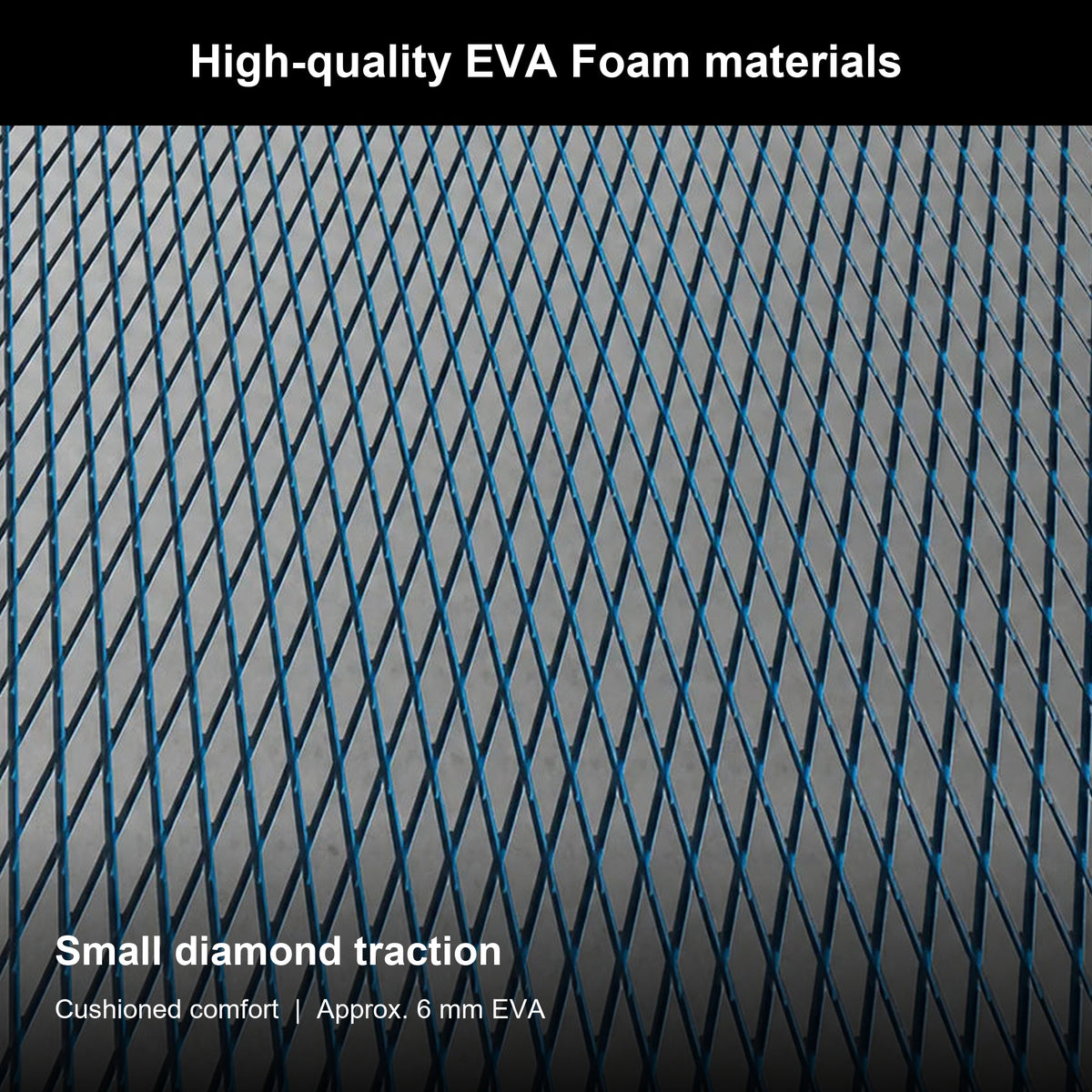 FOCEAN Dark Grey Blue Small Diamond EVA Boat Flooring — gallery-2