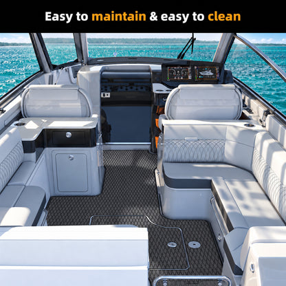 FOCEAN Dark Grey Small Diamond EVA Boat Flooring — gallery-5