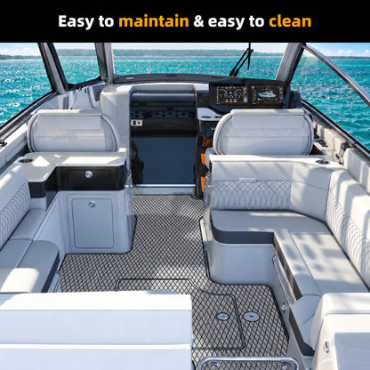 FOCEAN Grey Black Small Diamond EVA Boat Flooring — gallery-5