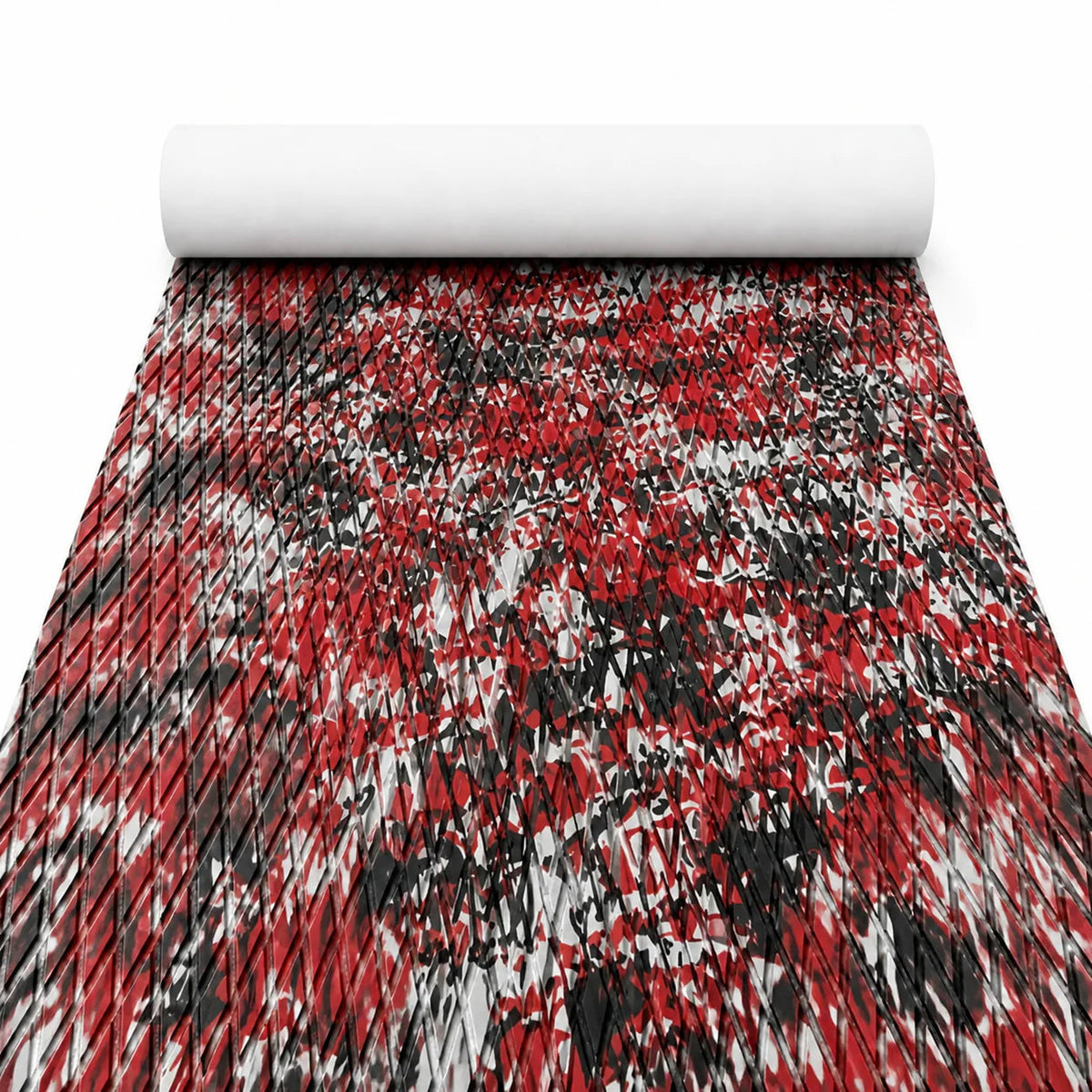 FOCEAN Red Camo Small Diamond EVA Boat Flooring — gallery-1