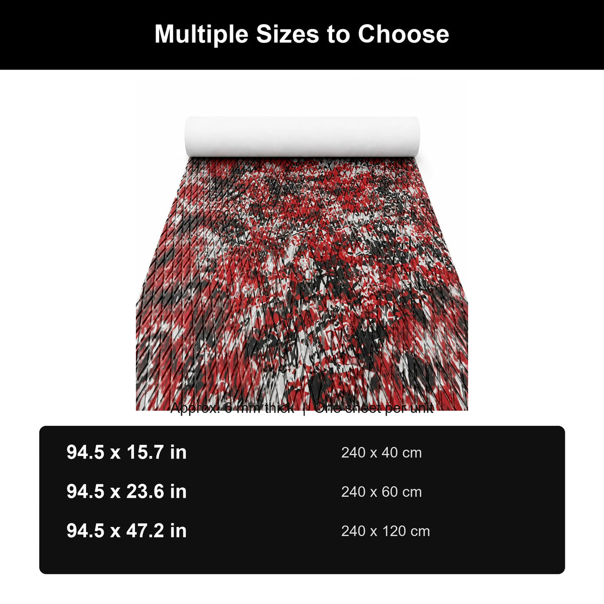 FOCEAN Red Camo Small Diamond EVA Boat Flooring — gallery-6