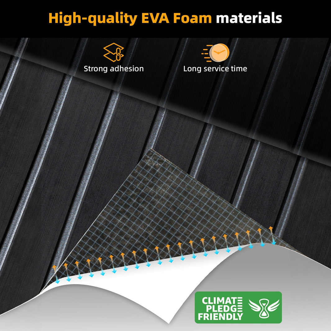 FOCEAN Black Dark Grey stripe — material details, full-bleed square 2000 × 2000; original centre preserved