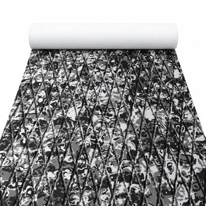FOCEAN White Black Camo Diamond EVA Boat Flooring — matched white-background product image
