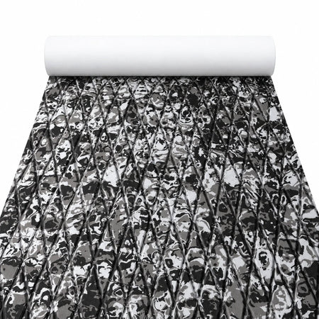 FOCEAN White Black Camo Diamond EVA Boat Flooring — matched white-background product image