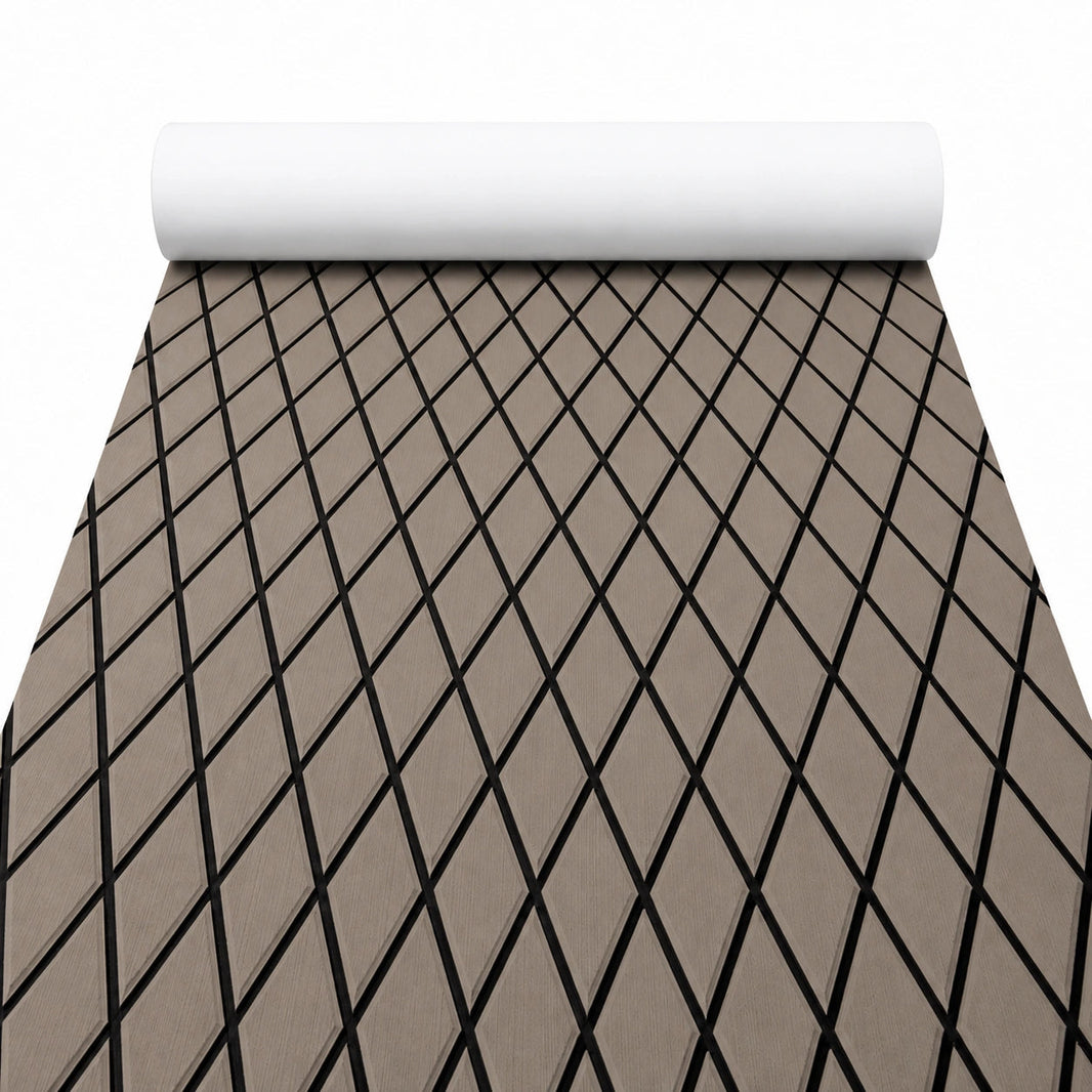 FOCEAN Terra Black Diamond EVA Boat Flooring — matched white-background product image