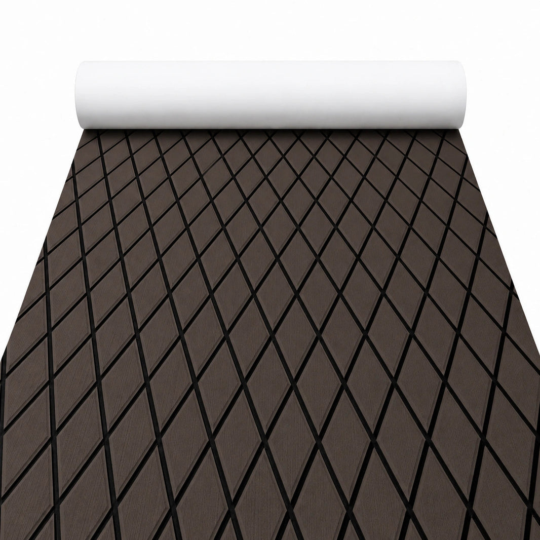 FOCEAN Chocolate Black Diamond EVA Boat Flooring — matched white-background product image